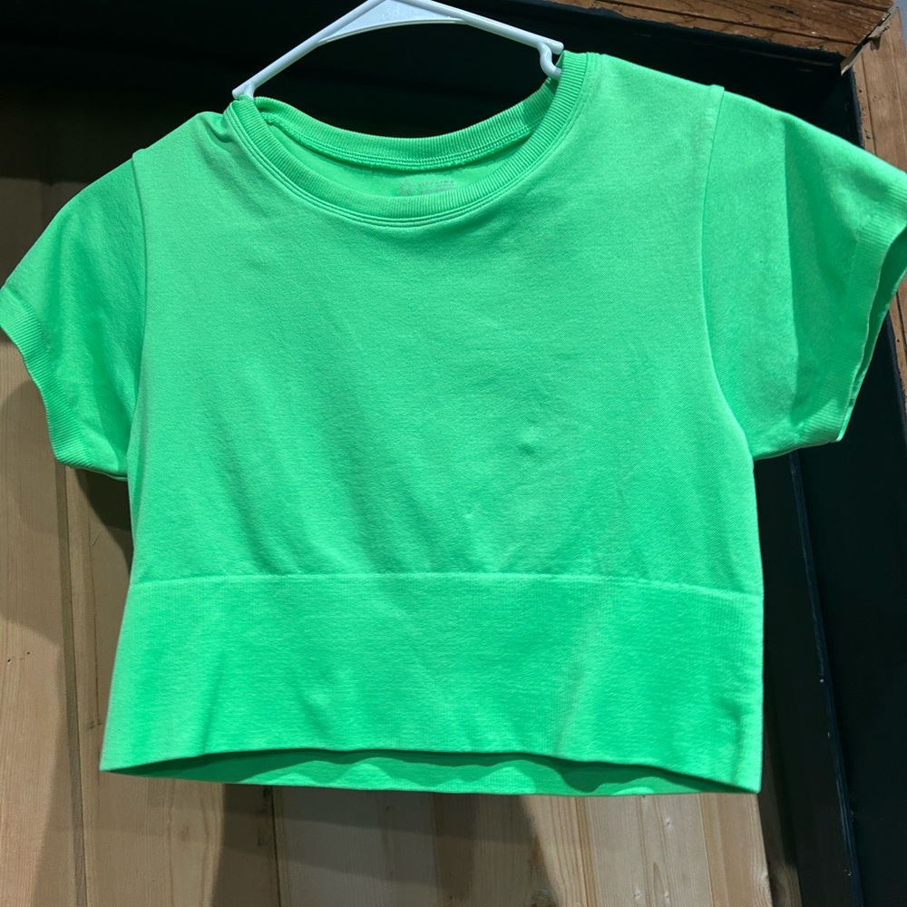 Green Crop Top
